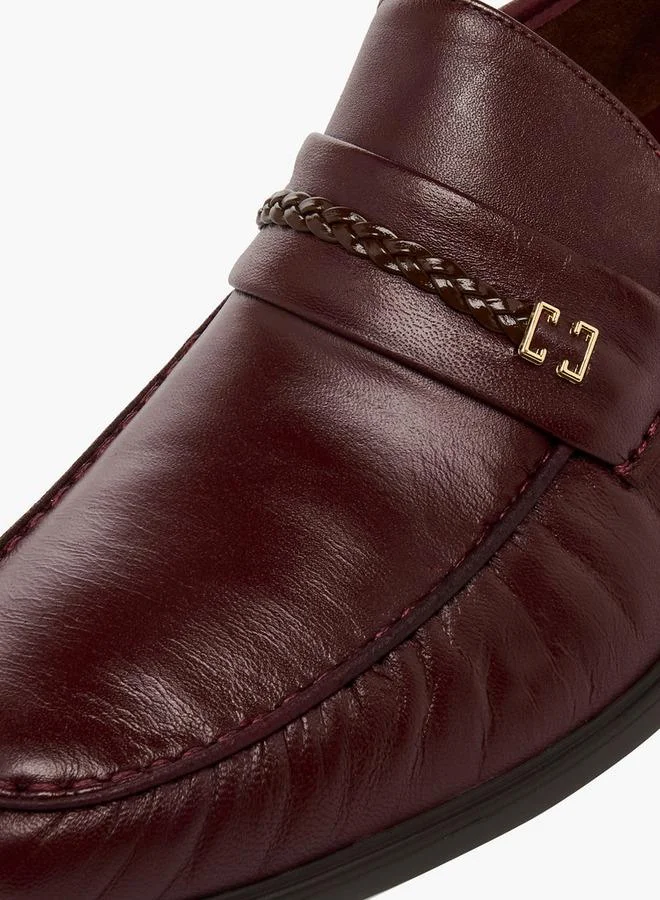Pinosos Burgundy Men Slip-On Genuine Leather Loafers for Men | Best Price UAE