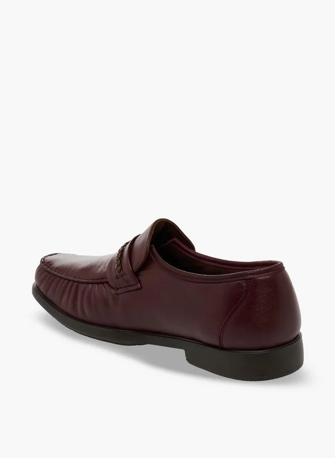Pinosos Burgundy Men Slip-On Genuine Leather Loafers for Men | Best Price UAE