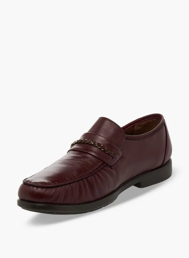 Pinosos Burgundy Men Slip-On Genuine Leather Loafers for Men | Best Price UAE