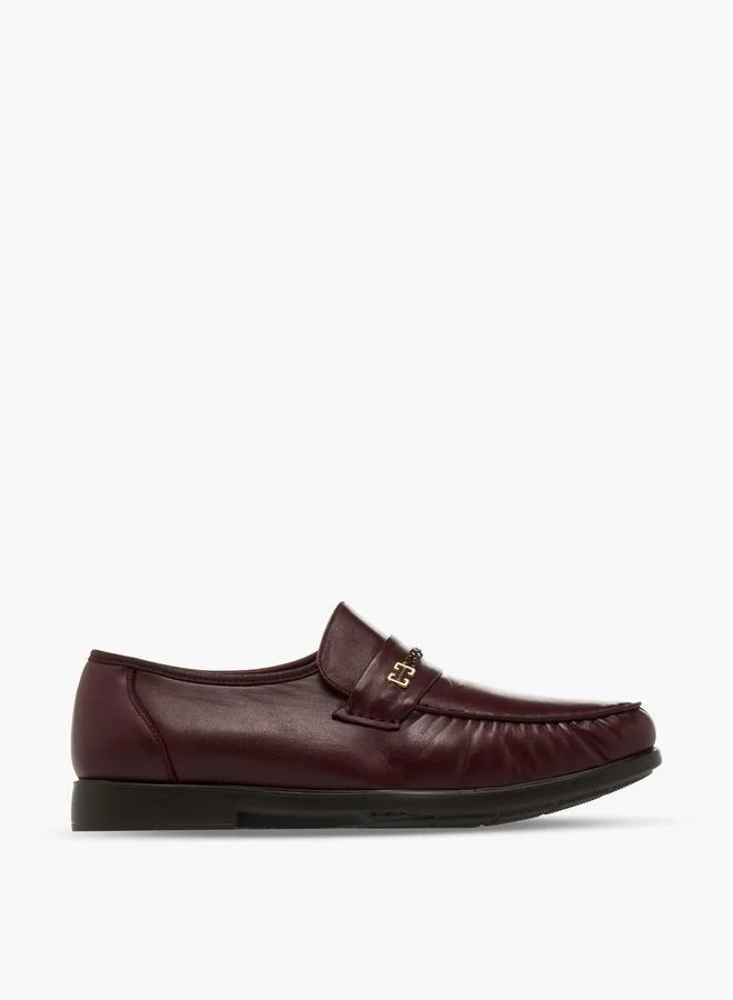 Pinosos Burgundy Men Slip-On Genuine Leather Loafers for Men | Best Price UAE
