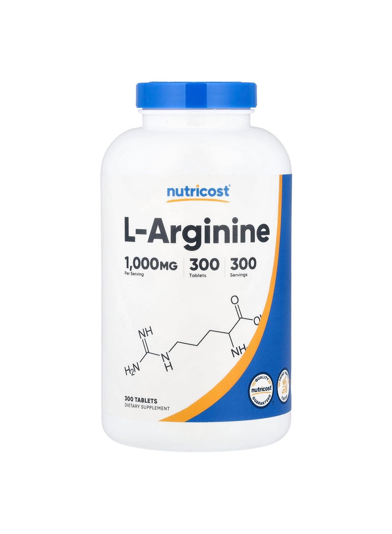 Nutricost L-Arginine, 1,000 mg, 300 Tablets
