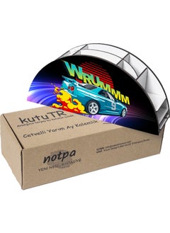 KutuTR Wooden Vip Car Series Rainbow Ruler Desktop Pencil Holder Organizer for Children With Assembled Box  - Image 5