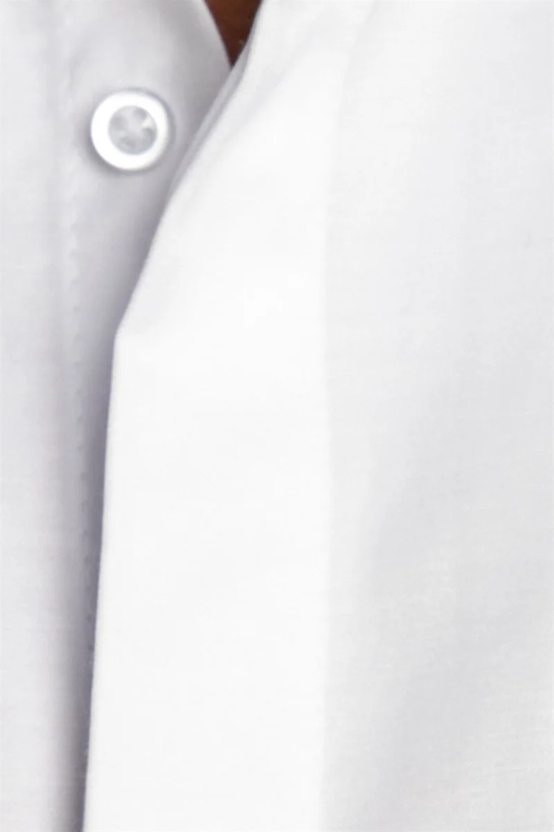 تودورس Slim Fit Long Sleeve Hidden Patch Back Belted Plain Men's Shirt