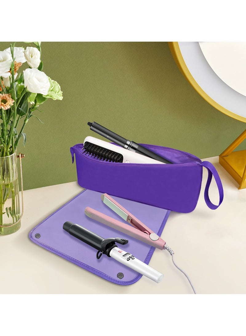 عام حقيبة أدوات تزيين الشعر، مشبش شعر، مستقيع شعر، أدوات عازلة للحرارة، حقيبة تخزين حصيرة سفر للمائدة، مقاومة الحروق. - Image 4