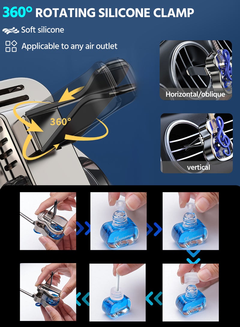 Car Air Freshener,Car Perfume Diffuser,Vent Clip Perfume Mini Portable Diffuser,Automobile Dashboard Decoration - Image 3