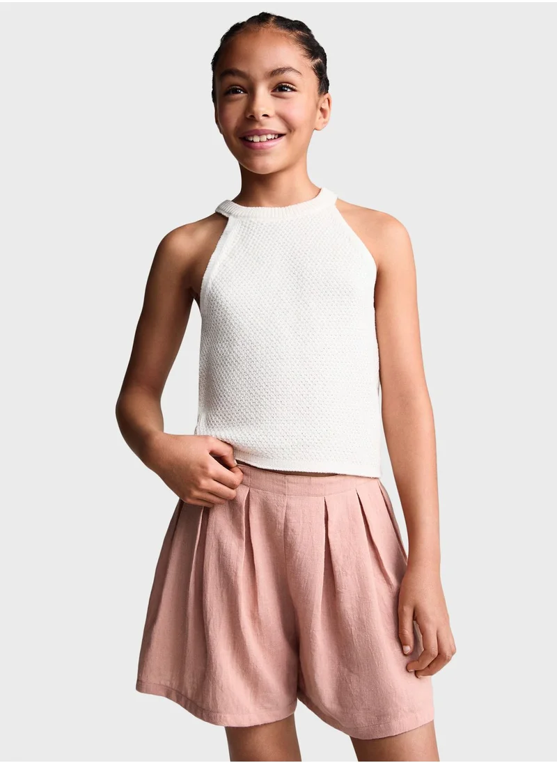 MANGO Kids Pleated Shorts