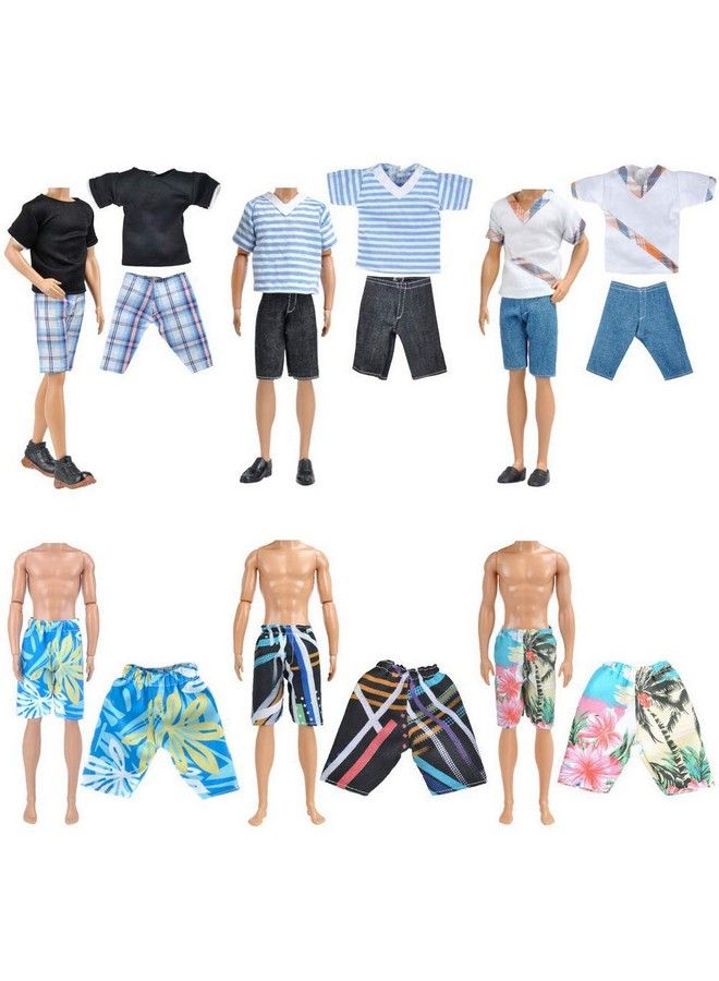 E-TING 10 Item Fantastic Pack = 5 Sets Fashion Casual Wear Clothes Outfit +5 Pairs Shoes For Boy Doll Random Style (Casual Wear Clothes + Black Suit + Swimwear) - Image 5
