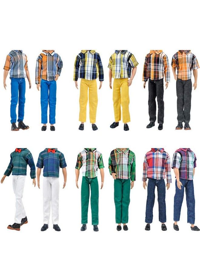 E-TING 10 Item Fantastic Pack = 5 Sets Fashion Casual Wear Clothes Outfit +5 Pairs Shoes For Boy Doll Random Style (Casual Wear Clothes + Black Suit + Swimwear) - Image 4