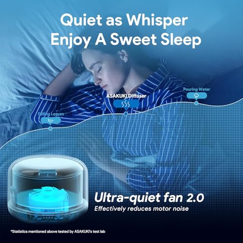 ASAKUKI 500ml Premium, Essential Oil Diffuser, 5 in 1 Ultrasonic Aromatherapy Fragrant Oil Humidifier Vaporizer, Timer and Auto-Off Safety Switch-Yellow - Image 4