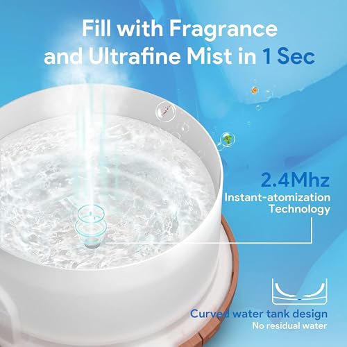 ASAKUKI 500ml Premium, Essential Oil Diffuser, 5 in 1 Ultrasonic Aromatherapy Fragrant Oil Humidifier Vaporizer, Timer and Auto-Off Safety Switch-Yellow - Image 3