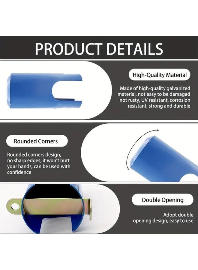 Heavy Duty Zinc Alloy Outdoor Faucet Lock Blue Anti Theft Water Saving With 2 Keys - Image 4