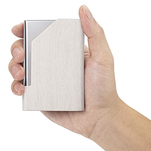 FACATH Business Card Holder for Women and Men, Business Card Case - PU Leather Business Card Case Credit Card ID Case/Wallet Pocket Business Name Card Holder with Magnetic Shut - Keep Cards Secure - Image 5