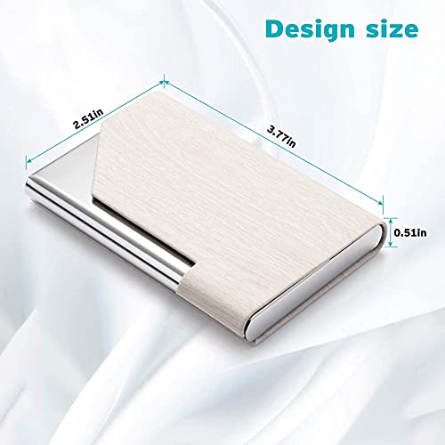 FACATH Business Card Holder for Women and Men, Business Card Case - PU Leather Business Card Case Credit Card ID Case/Wallet Pocket Business Name Card Holder with Magnetic Shut - Keep Cards Secure - Image 3