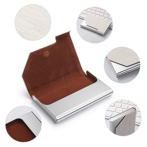 FACATH Business Card Holder for Women and Men, Business Card Case - PU Leather Business Card Case Credit Card ID Case/Wallet Pocket Business Name Card Holder with Magnetic Shut - Keep Cards Secure - Image 4
