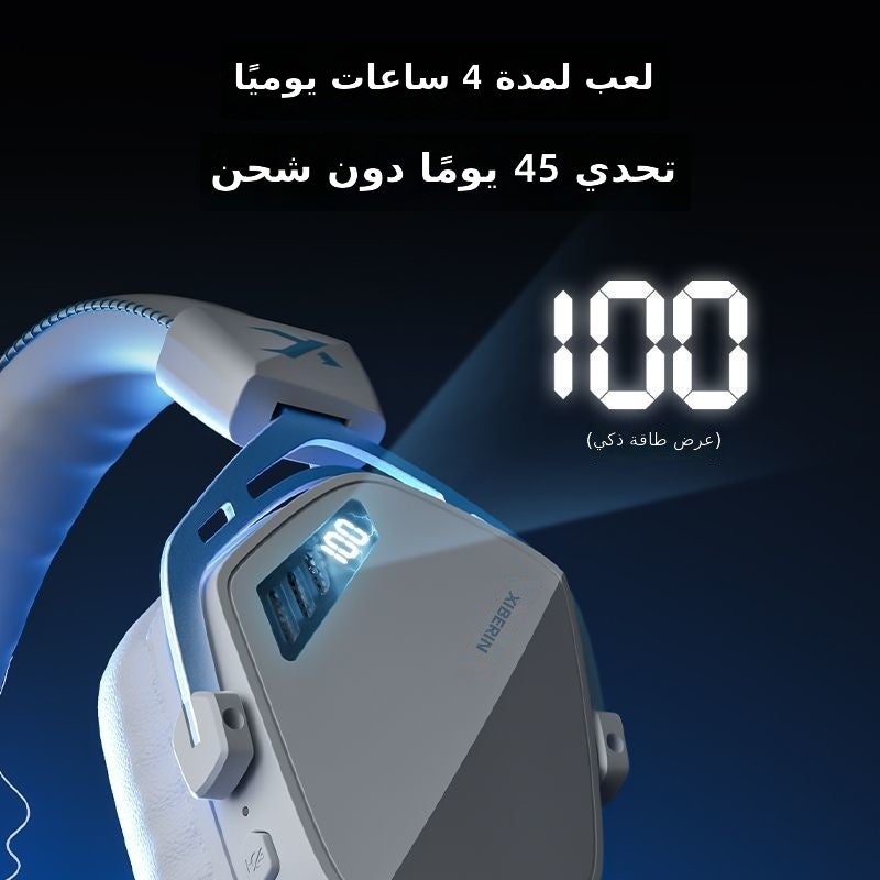 XIBERIA K03S Warrior Black Wireless Gaming Headset - Bluetooth 5.3, 36H Battery, Noise Reduction, 4-Mode Connection, Battery Display - Image 4