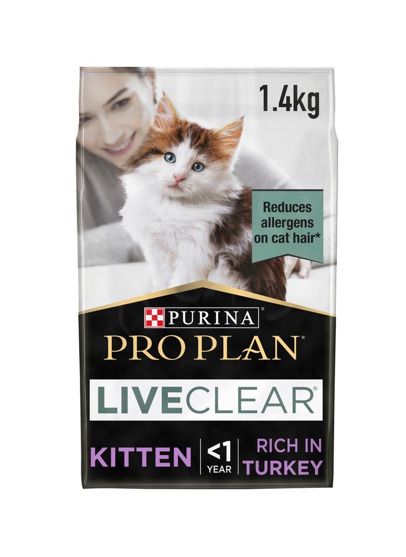 Purina Pro Plan LiveClear Kitten, Allergen Reducing Dry Cat Food with Turkey brown  - Image 1