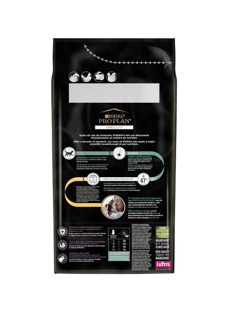 Purina Pro Plan LiveClear Kitten, Allergen Reducing Dry Cat Food with Turkey brown  - Image 3