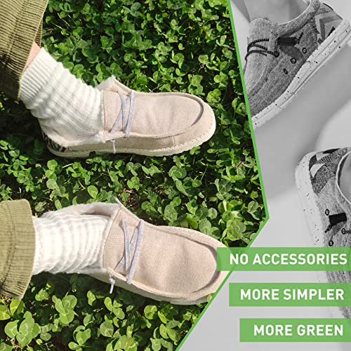 UamGlsob 2 Pairs Elastic Shoe Laces Replacement Laces for Hey Dude, Flat Shoelaces, Shoe Strings Replacement for Hey Dude (White, 16Inch) - Image 4