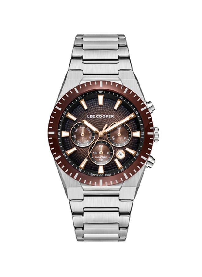 Lee Cooper Men Multi Function Dark Brown Dial Watch - LC08100.340  - Image 1