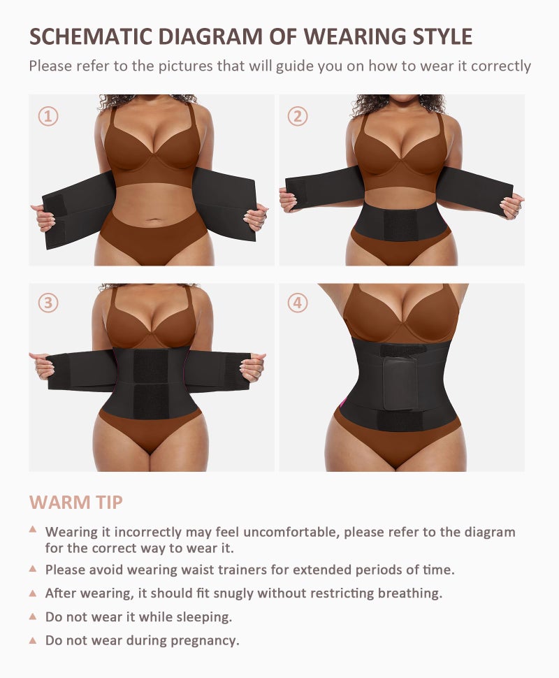 FeelinGirl Workout Waist Trainer Underbust Girdle Corsets Cincher Hourglass Corset Body Shaper for Women Rose Red L - Image 5