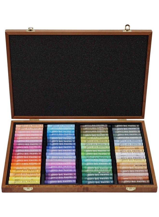 Mungyo Gallery Professional 72 Color Soft Oil Pastel Set Superior Blendability Elegant Wooden Case - Image 1