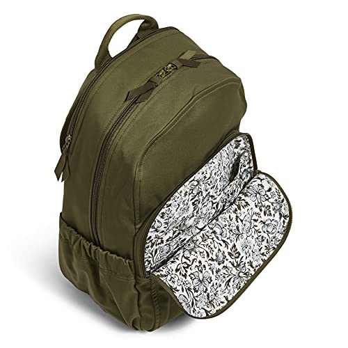 Vera Bradley Women's Cotton Campus Backpack, Climbing Ivy Green, One Size - Image 4