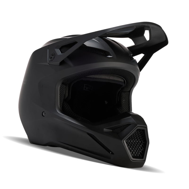 Fox Racing Youth V1 Motocross Dirt Bike Helmet Matte Black Medium
