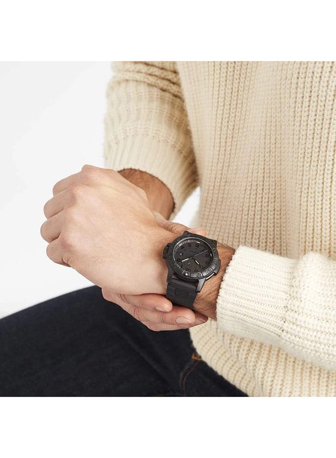 لومينكس ساعة يد رجالية بعقارب من البولي يوريثين دائرية ... -  مم - Image 4