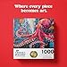 Cross & Glory Cross Glory 1000 Piece Jigsaw Puzzle for Adults Octopus City Neon Overlord Marine Ocean Artwork Puzzle Challenging Brain Teaser Cyberpunk Ocean Art - Image 4