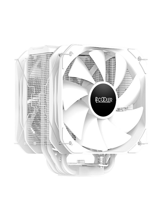 Pccooler Donghai Ex6000 White Cpu Cooler (6 Heat Pipes/single Tower Dual Fans/13cm High-performance Fan/copper Base Soldered/1700 Platform) - Image 3