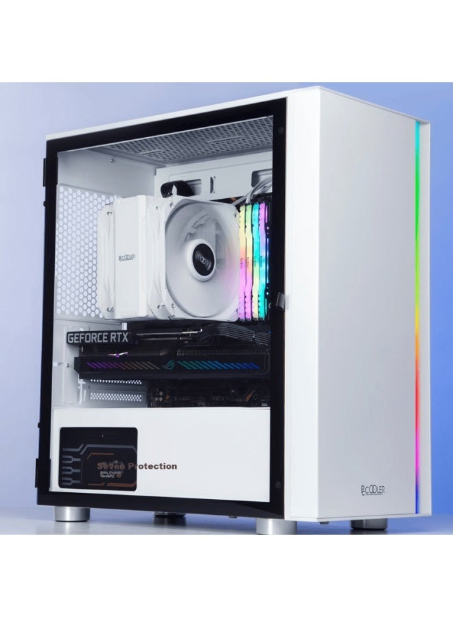 Pccooler Donghai Ex6000 White Cpu Cooler (6 Heat Pipes/single Tower Dual Fans/13cm High-performance Fan/copper Base Soldered/1700 Platform) - Image 2
