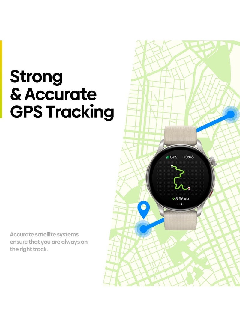 Zeblaze Fitness Smart Watch for Women Men, 1.43'' AMOLED GPS Smartwatch with Bluetooth Calling, Heart Rate/SpO2/Stress Monitor, 300mAh Battery, 2 Interchangeable Straps - Image 4