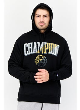 Champion Men Sportswear Fit Outdoor Hooded Sweatshirt, Black  - Image 1