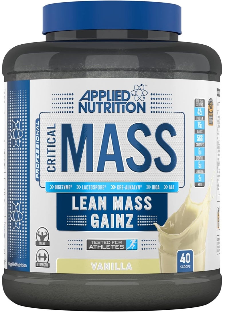 أبلايد نيوتريشن الكتلة الحرجة، لين ماس جاينز، نكهة الفانيليا، 2.4 كجم، 16 حصة - Image 1