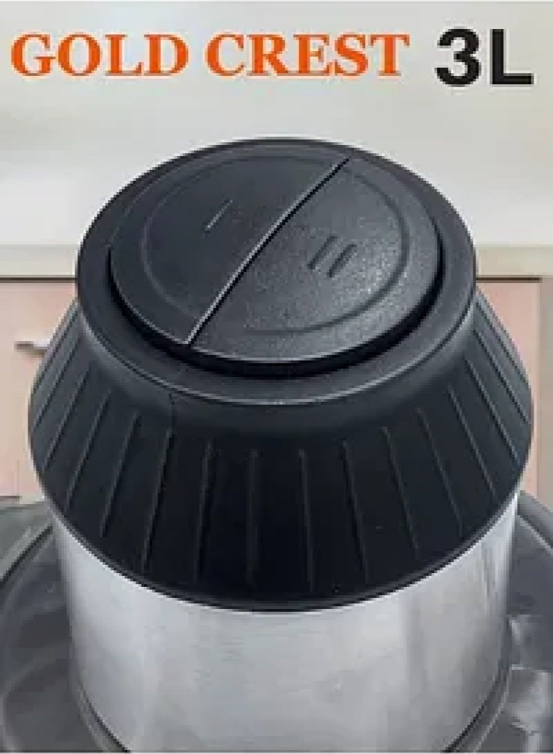 Gold Crest GC-403 400W Electric Chopper, Food Processor Blender With 3L Stainless Steel Bowls - Image 3