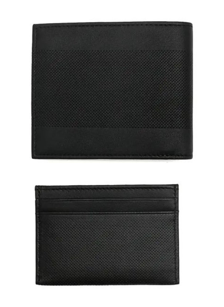 Hugo Boss Leather Wallet and Card Holder Set