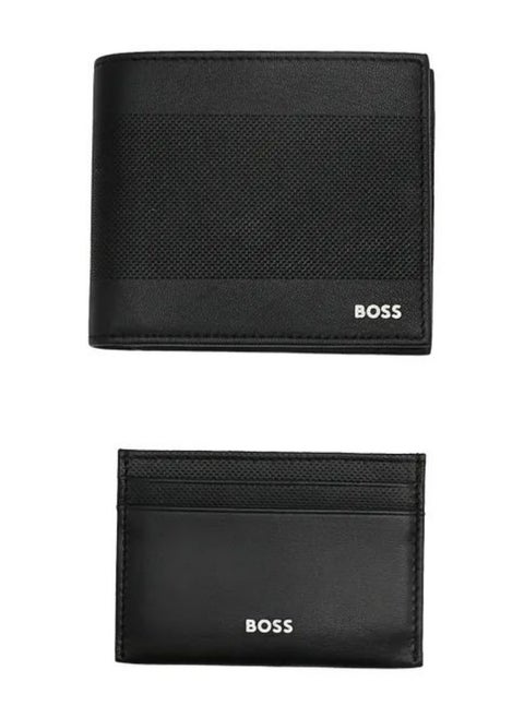 Hugo Boss Leather Wallet and Card Holder Set
