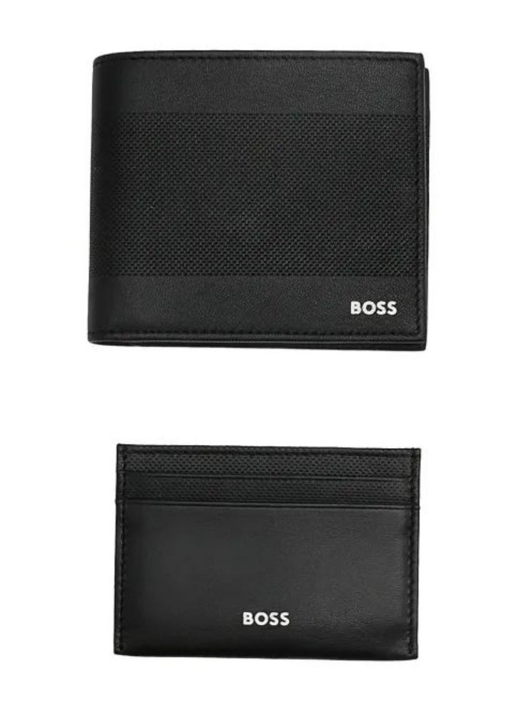 Hugo Boss Leather Wallet and Card Holder Set