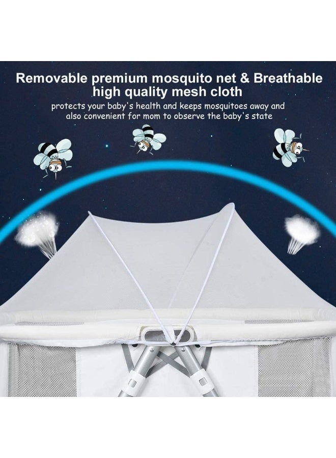 Universal Stroller Mosquito Net, Breathable Fine Mesh Insect Net for Baby Strollers, Cribs, Bassinets, Travel Cots, Washable Ripstop Bug Cover for Outdoor Protection, White, 120x40x48 cm - Image 3