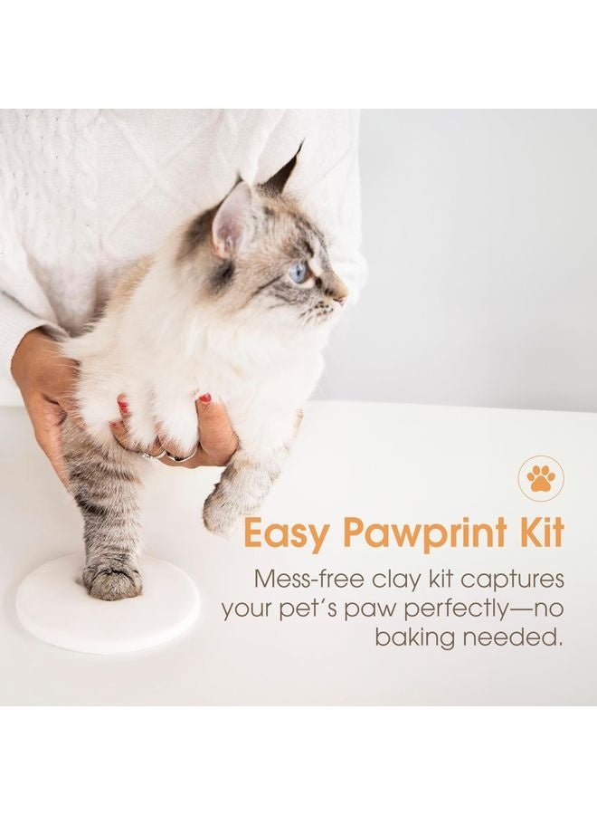 MOWKIT Pet Paw Print Photo Frame With Clay Imprint Kit - Wooden Pet Paw Print Frame, DIY Memorial Keepsake for Cats and Dogs, No Mess Clay for Perfect Pawprints, Ideal Home Decor and Gift, Black - Image 4