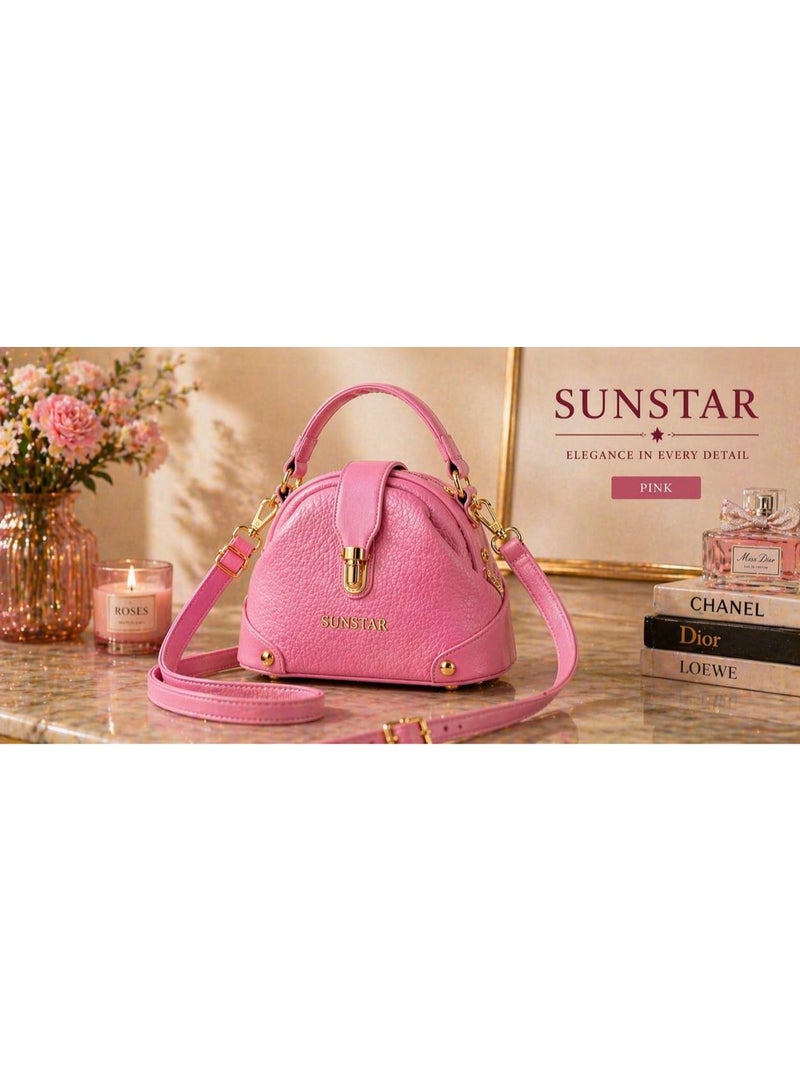 SUNSTAR Mini Dome Handbag – Elegant Women’s Crossbody & Top Handle Bag
