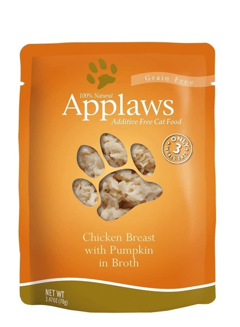 Applaws Cat Chicken Breast with Pumpkin Jelly Pouch 12X70g - Image 1