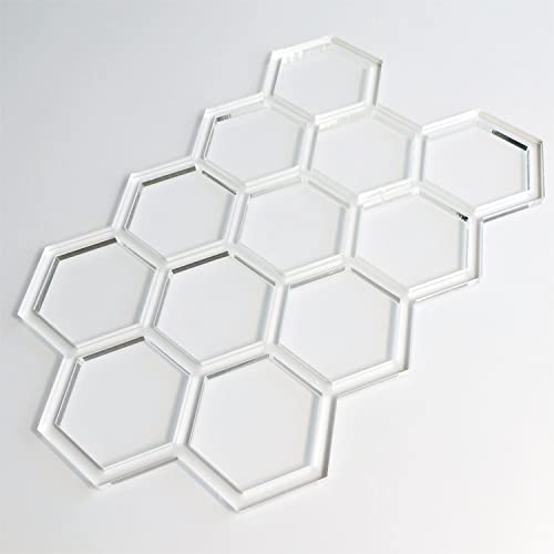 Phocaea Honeycomb Template, Clear Acrylic Template, Woodworking Router Template for Making Charcuterie Boards - Image 1