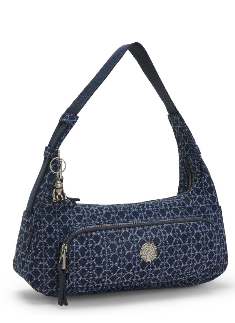 kipling - Karis Small Shoulder Bag Signature Denim - Image 1