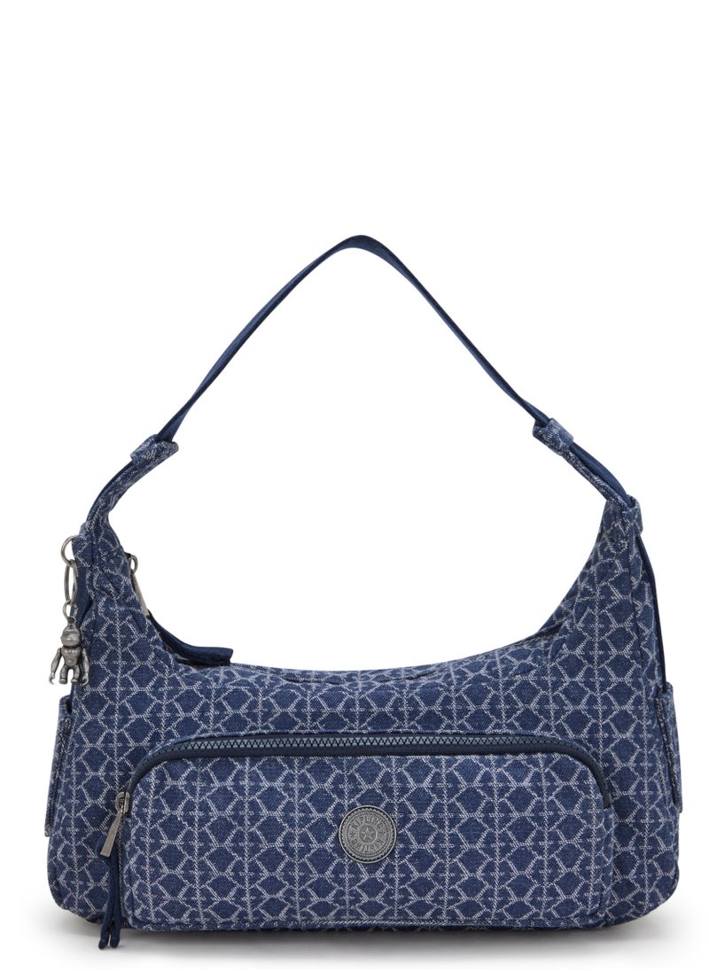 kipling - Karis Small Shoulder Bag Signature Denim - Image 1