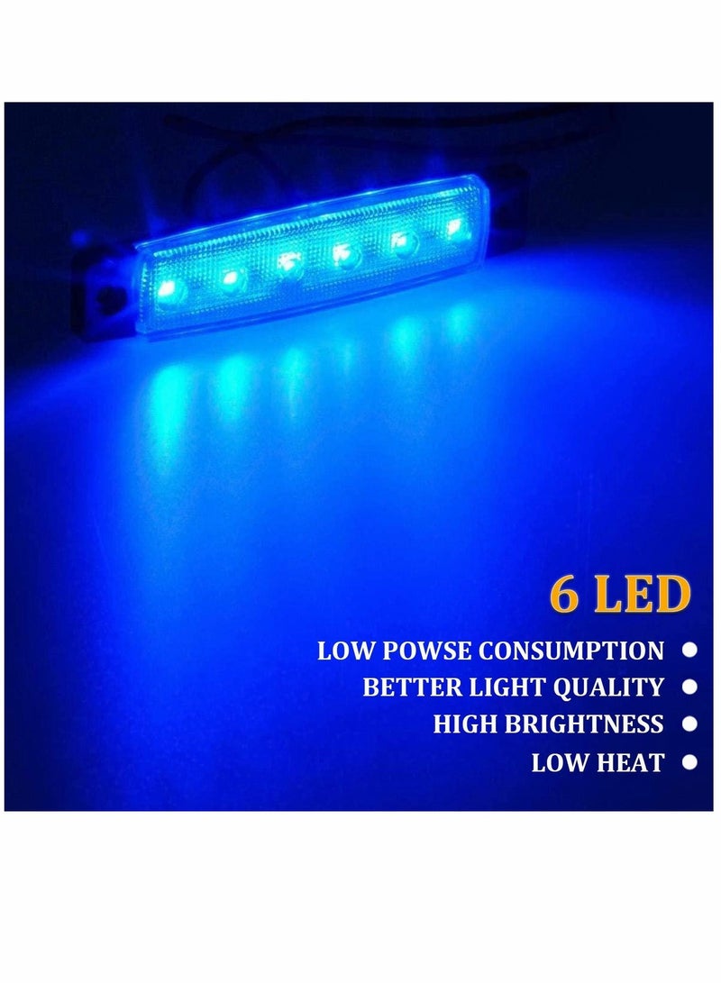 Car Lights, LED Rock Strip Exterior Underglow Wheel, Fender Well Lighting Kits, Waterproof, for Golf Cart Wrangler Offroad Truck RV UTV ATV Snowmobile, 10 Pcs (Blue) - Image 4