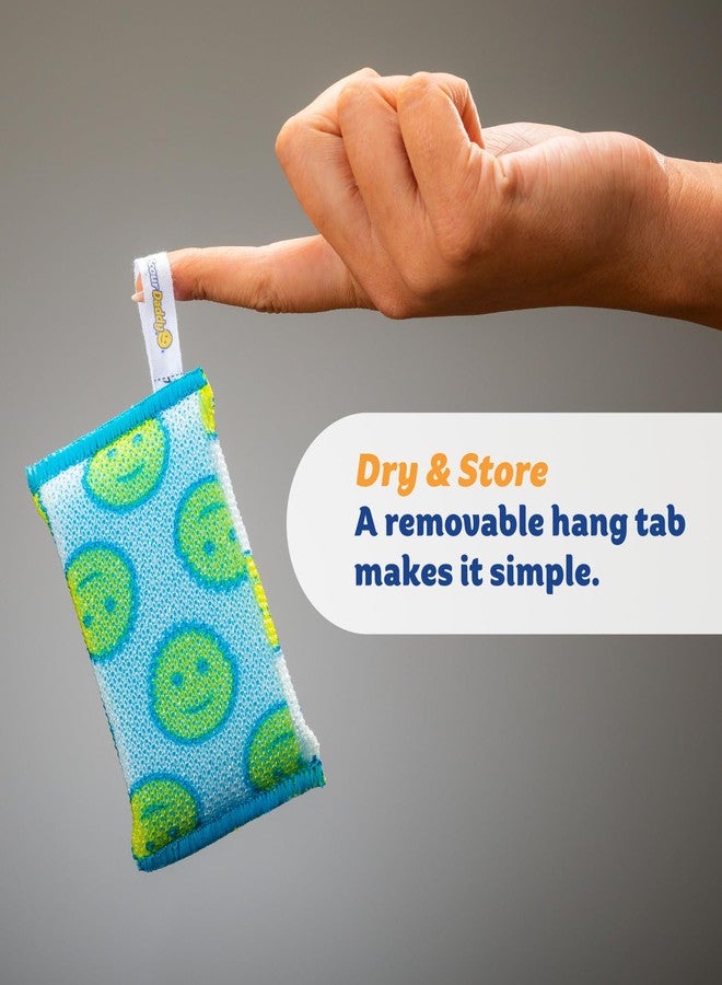 سكراب دادي إسفنجة تنظيف الأطباق من سكراب دادي - إسفنجة تنظيف غير قابلة للخدش - إسفنجات للأطباق ولوازم التنظيف - متينة ومقاومة للروائح - 3 قطع (عبوة من 12 قطعة) - Image 4