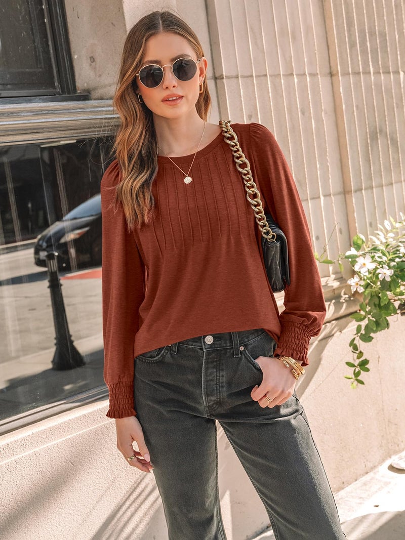 AUTOMET Long Sleeve Shirts Women Fall Fashion 2025 Business Casual Top Trendy Dressy Blouse Cute Work Holiday Thanksgiving New Year Eve Tee T Tshirts Lady Clothes Spring School Outfit Winter Clothing - Image 5