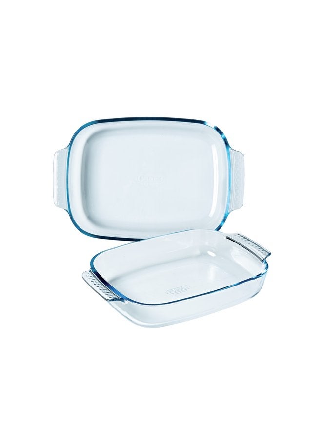 بيريكس طقم 2 ارب مستطيل 22 +  31 سم اكسيلانس بالعلبة clear - Image 1
