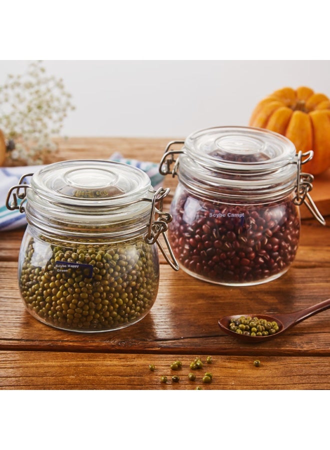 Scybe Glass Storage Jar, Food-grade Glass Container, Small Glass Bottle For Jam And Honey, Pandora 500ml - Image 5